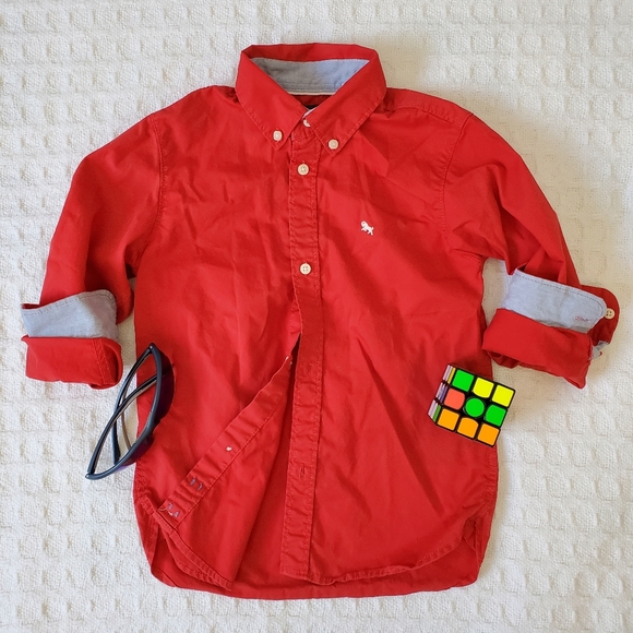 L.O.G.G. Button-Down Long Sleeves Shirt, Boys, Size US 6-7Y - Picture 1 of 8